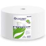 LUCART Italy Industrial Roll  Eco, 2ply 500 m Roll (2000 sheetsx25cm Lx 25cm W)