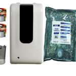 Set of Hand gel sanitizer pouch 1000ml ,dispenser (Sensor / automatic), Energizer battery c size 4pcs and drip shield