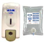 Set of  Hand gel sanitizer pouch 1000ml and dispenser (push type / manual)
