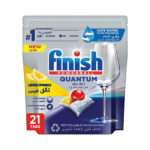 Finish Powerball Dishwasher Detergent All in One Tablets for Deep Clean & Sparkling Shine, Lemon Sparkle - 21 Tabs