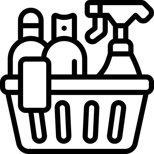 icon for cleaning materials basket