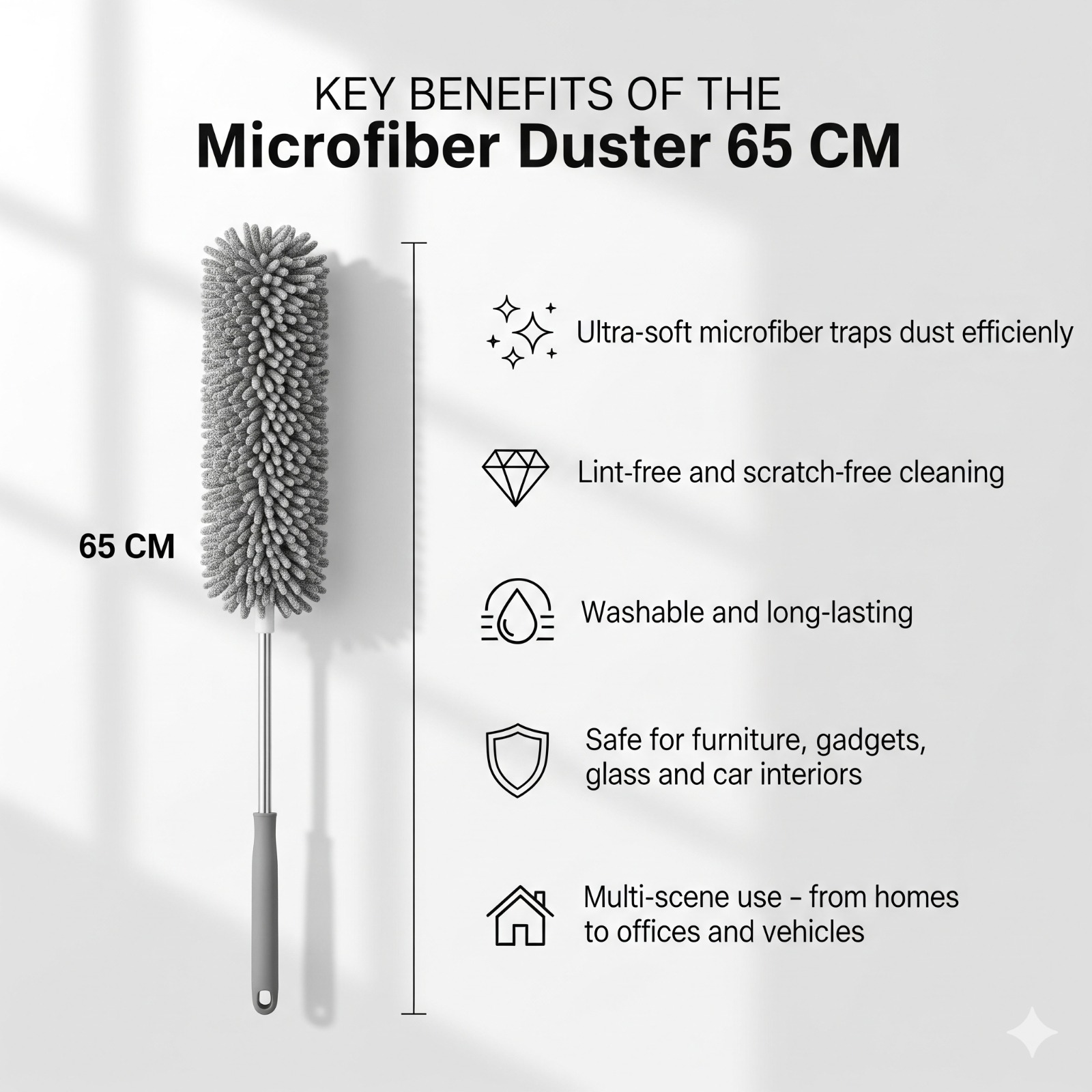 Microfiber duster 65 cm