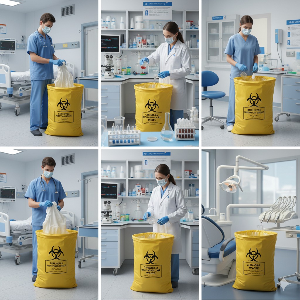 BIO HAZARD YELLOW BAGS