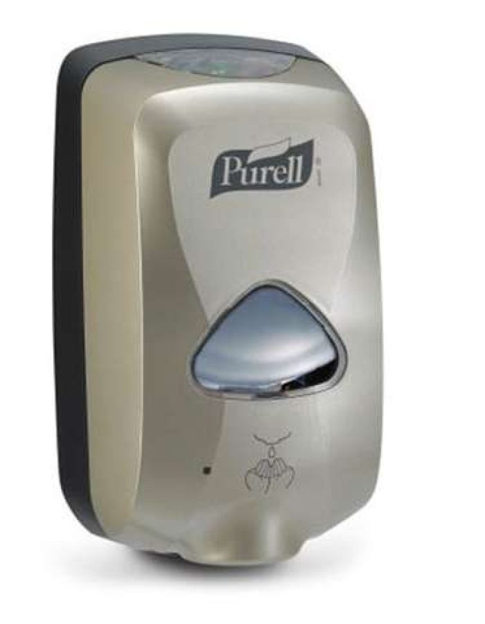 PURELL TFX touch free dispenser Nickel color – wall mounted