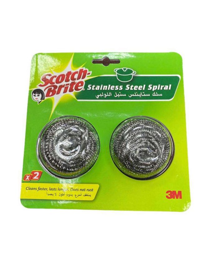 Scotch Brite stainless Steel spiral 2pcs pack