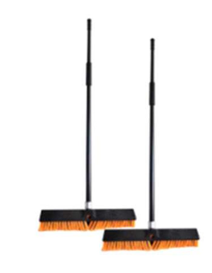 Hard Broom Long handle 18inch with Metal Handle