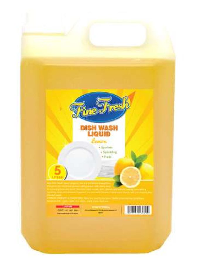 Dish Wash Liquid Lemon FINE FRESH  5 Ltr