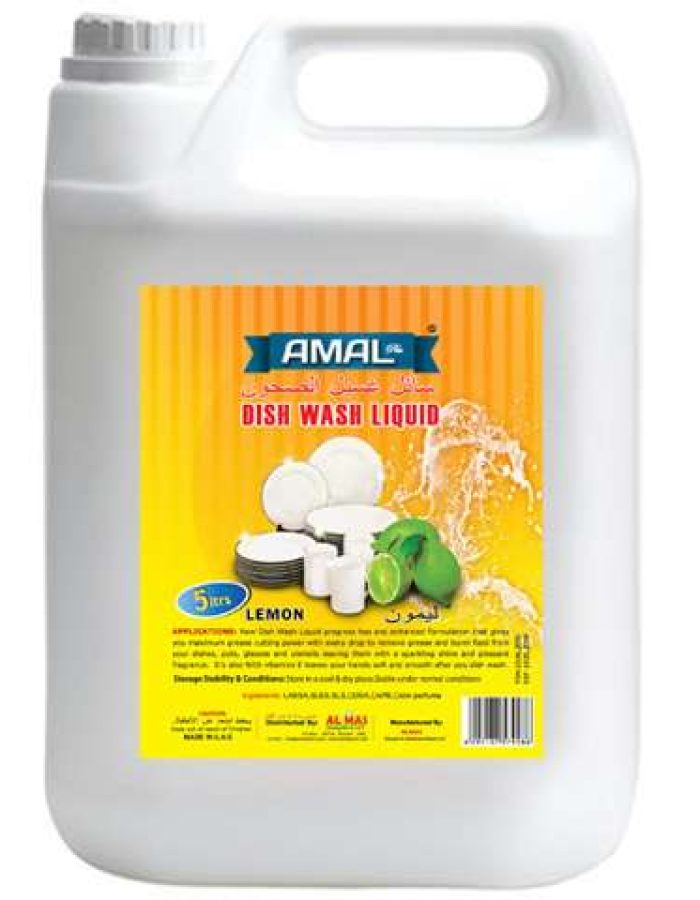 Dish Wash Liquid Lemon AMAL Plus 5 Ltr