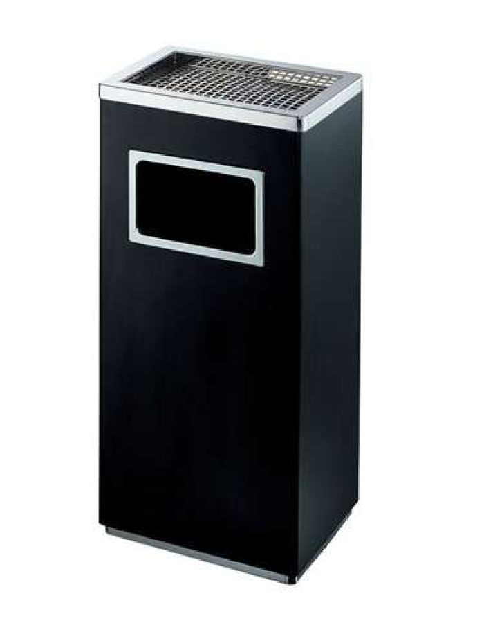 Ashtray Bin Square Black_GPX24B_300x240x620mm