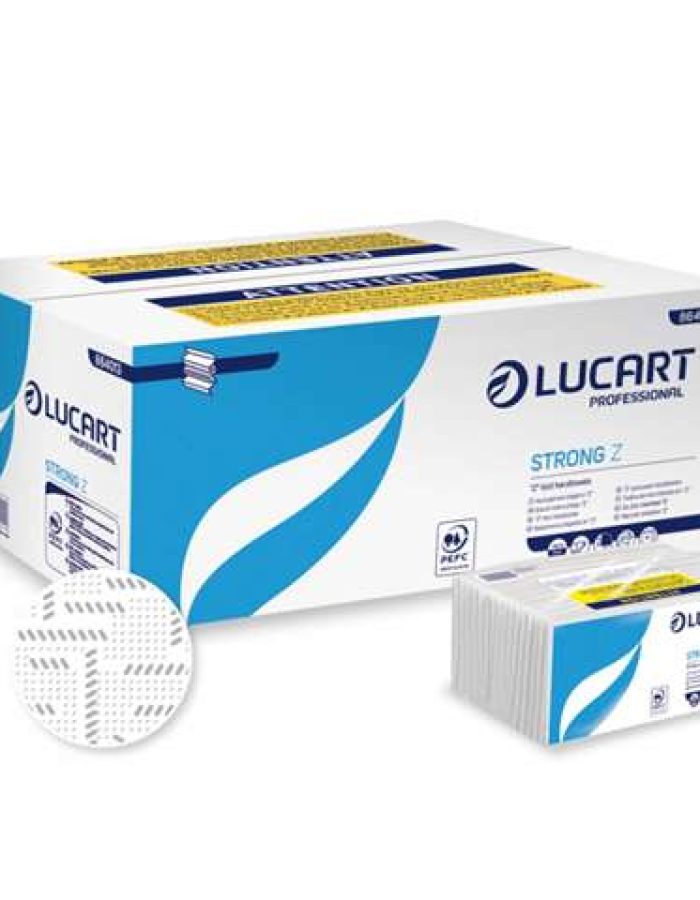 LUCART Italy Z Fold 23×23.5cmx2Ply, STRONG, Embossed, Pure Pulp