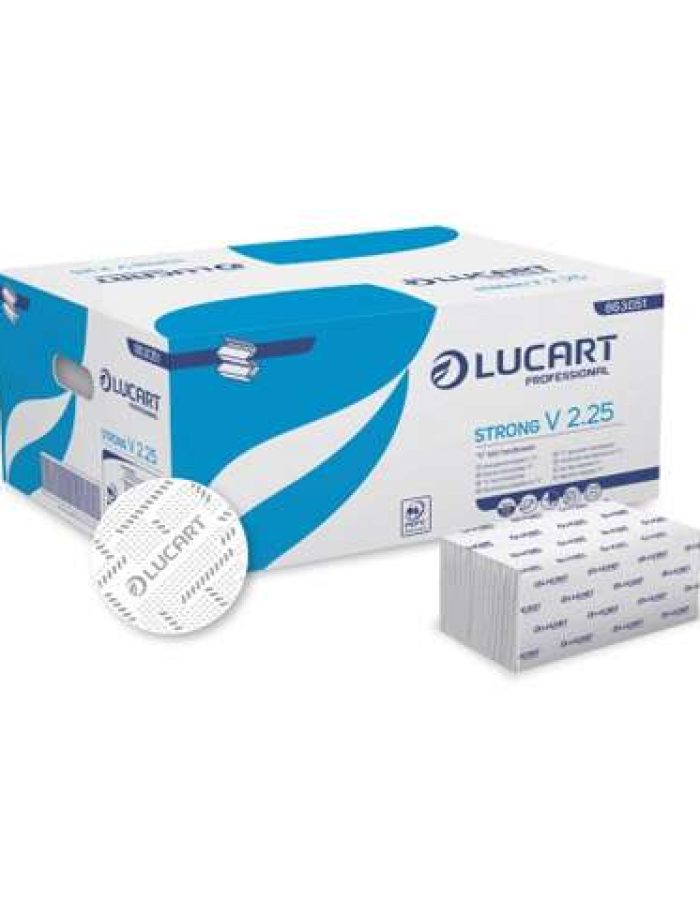 LUCART Italy V Fold 21x21cmx2Ply, STRONG, Embossed, Pure Pulp