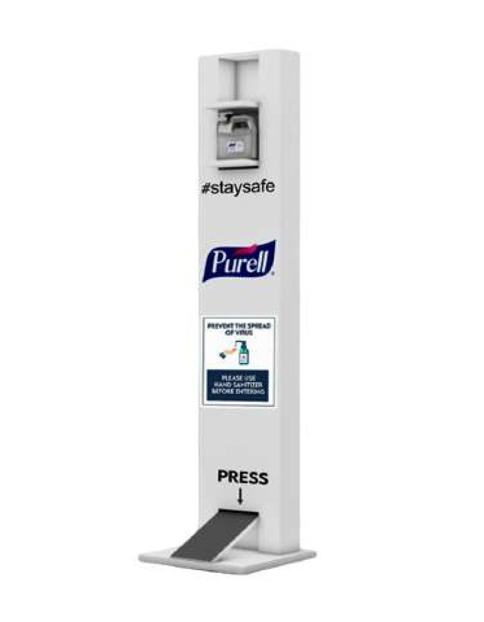 PURELL Hand sanitizer foot operated stand