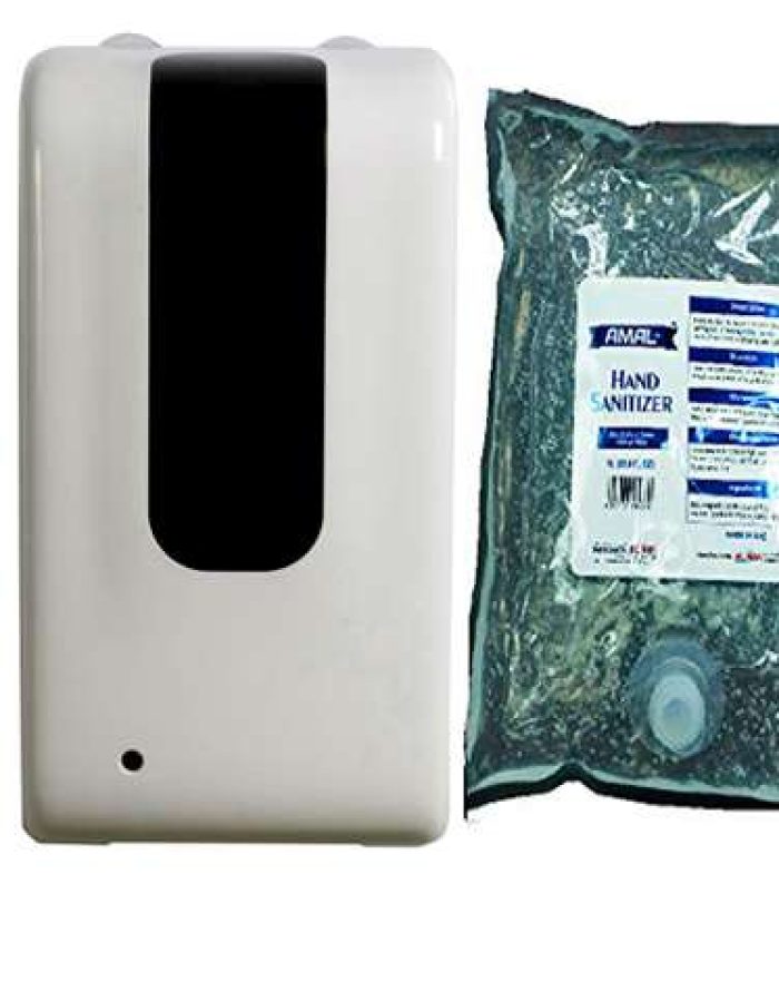 Set of Hand gel sanitizer pouch 1000ml ,dispenser (Sensor / automatic), Energizer battery c size 4pcs and drip shield