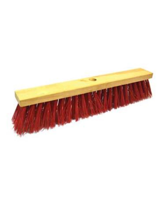 Street Broom 18″with wooden stick