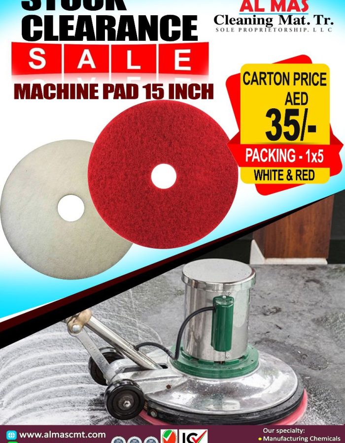 Machine Pad 15 Inch (White & Red)