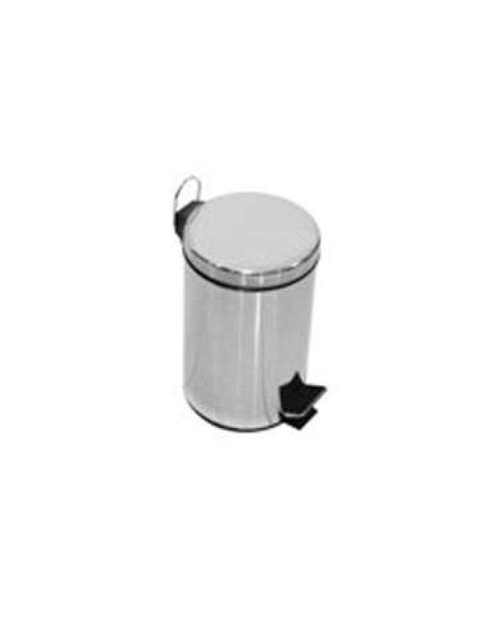 Steel Pedal Bin 5 Ltr, Mirror Polish, Size 20.5*28 cm