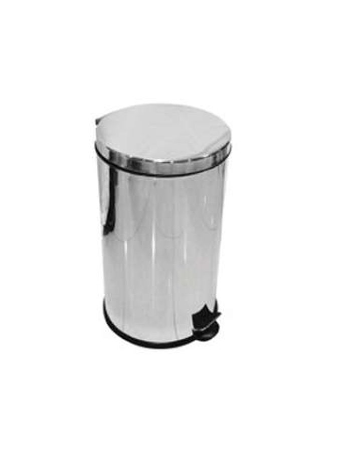 Steel Pedal Bin 20 Ltr, Mirror Polish, Size 29*44 cm