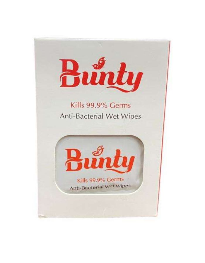 Wipes BUNTY – Anti Bacterial Wet wipes Single Pcs (1x10pcs)