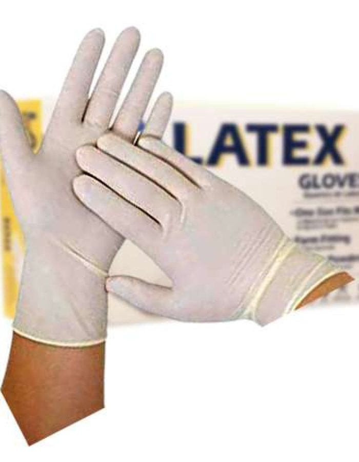 Latex Gloves Powder free size Large | Pack of 100