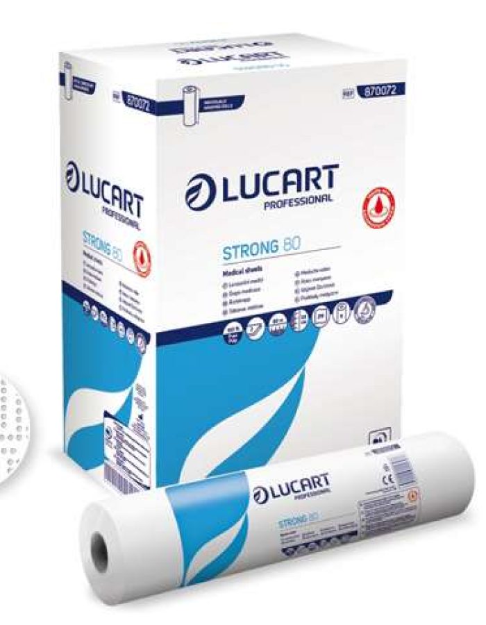 LUCART Italy Couch Roll 2 Ply ,STRONG,Embossed,Pure Pulp, 50 x 50m 6 Rolls