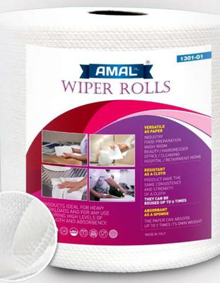 Wiper Paper Rolls Amal Plus 320 Sheets,Made in Italy