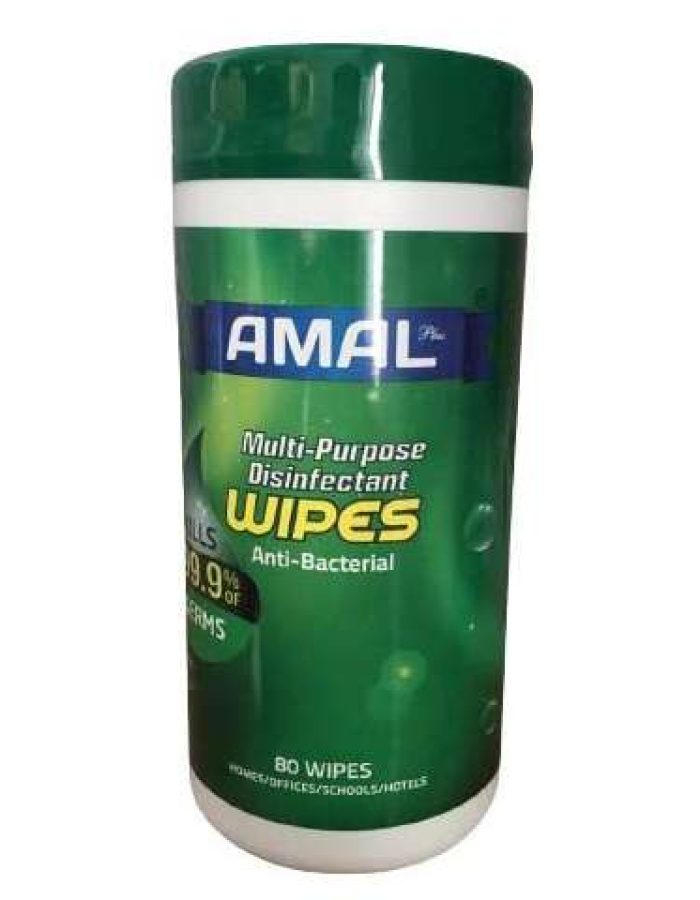 Wipes Antibacterial Multipurpose Disinfectant AMAL Pus 80 Pcs